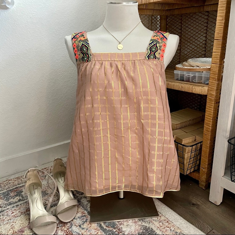 Embroidered Anthropologie Blouse
